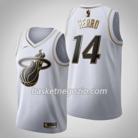 Canotte Uomo Miami Heat Tyler Herro 14 2019-20 Nike Bianco Golden Edition Swingman